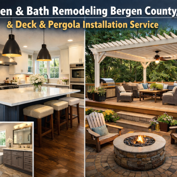 Kitchen and Bath Remodeling Bergen County NJ & Deck and Pergola Installation Service